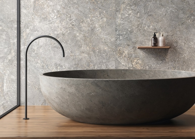 На фотографии пример использования плитки из коллекции Stone Revolution фабрики Piemme Ceramiche в дизайне интерьера.