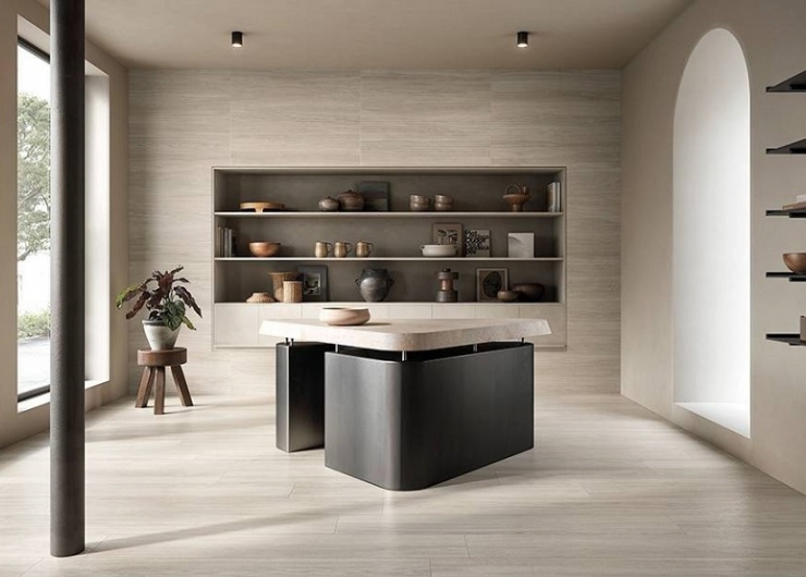 На фотографии пример использования плитки из коллекции Eik фабрики Refin Ceramiche в дизайне интерьера.