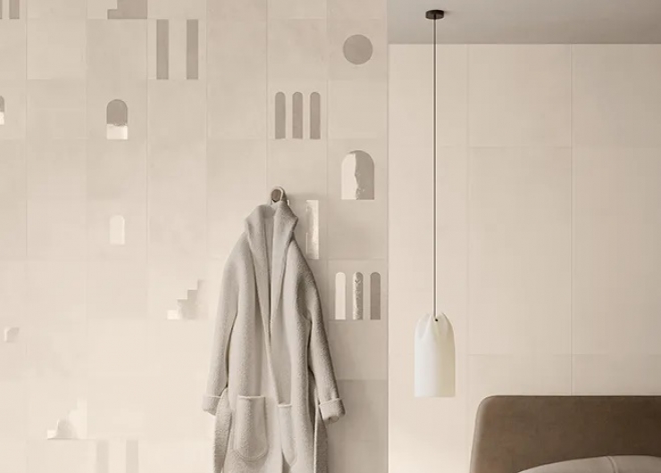 На фотографии пример использования плитки из коллекции COTTOMILANO фабрики Keope в дизайне интерьера.