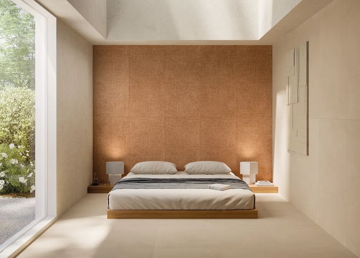 На фотографии пример использования плитки из коллекции COTTOMILANO фабрики Keope в дизайне интерьера.