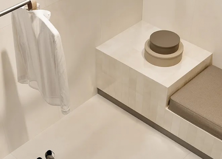 На фотографии пример использования плитки из коллекции COTTOMILANO фабрики Keope в дизайне интерьера.