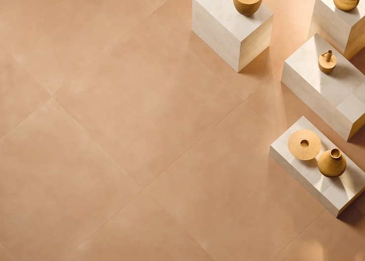 На фотографии пример использования плитки из коллекции COTTOMILANO фабрики Keope в дизайне интерьера.