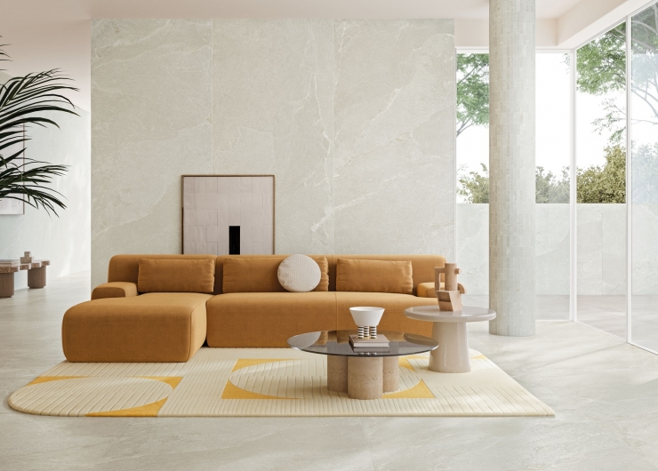 На фотографии пример использования плитки из коллекции Ardesia фабрики Impronta в дизайне интерьера.