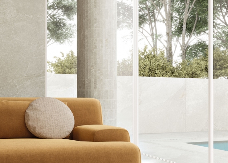 На фотографии пример использования плитки из коллекции Ardesia фабрики Impronta в дизайне интерьера.