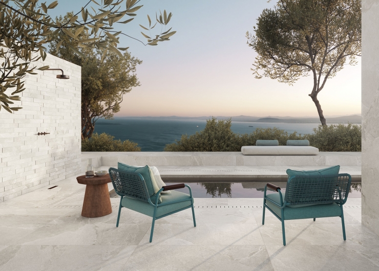 На фотографии пример использования плитки из коллекции Ardesia фабрики Impronta в дизайне интерьера.