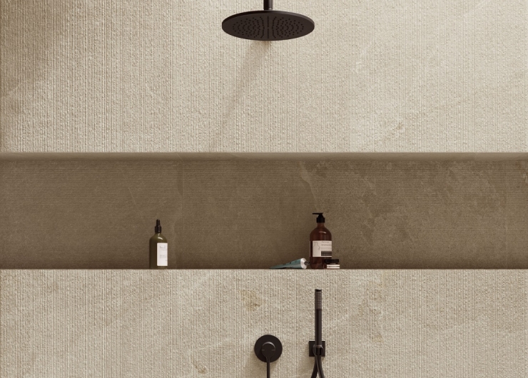 На фотографии пример использования плитки из коллекции Ardesia фабрики Impronta в дизайне интерьера.