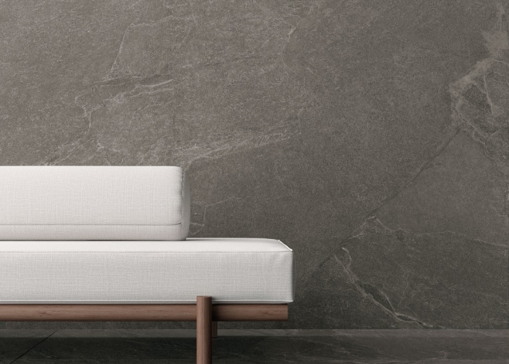 На фотографии пример использования плитки из коллекции Ardesia фабрики Impronta в дизайне интерьера.