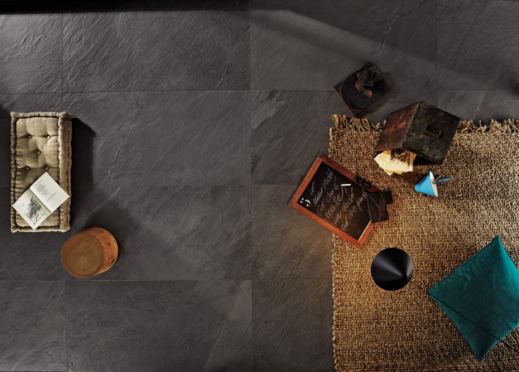 На фотографии пример использования плитки из коллекции Stone Plan фабрики Italgraniti в дизайне интерьера.