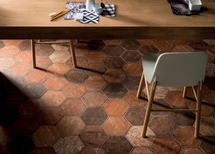 На фотографии пример использования плитки из коллекции Bricklane фабрики Marca Corona в дизайне интерьера.