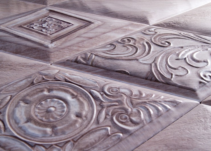 На фотографии пример использования плитки из коллекции Nordic фабрики Bouquet в дизайне интерьера.