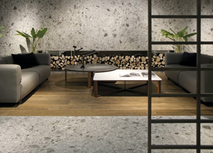 На фотографии пример использования плитки из коллекции Iseo фабрики Inalco в дизайне интерьера.