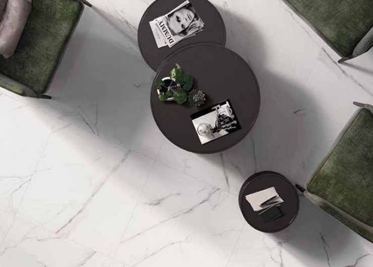 На фотографии пример использования плитки из коллекции Supreme EVO фабрики Flaviker в дизайне интерьера.